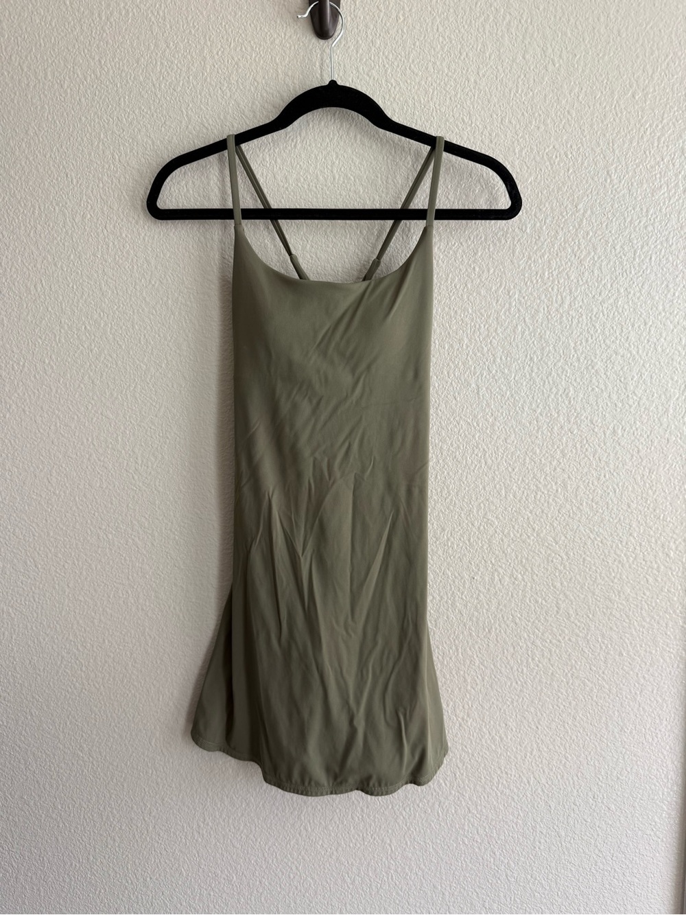 HALARA Olive Active Mini Dress with interior shorts-pockets
